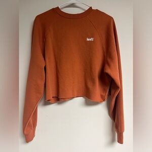 Levi's Brown and Orange Crop Sweatshirt